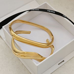 Square Gold Bangle