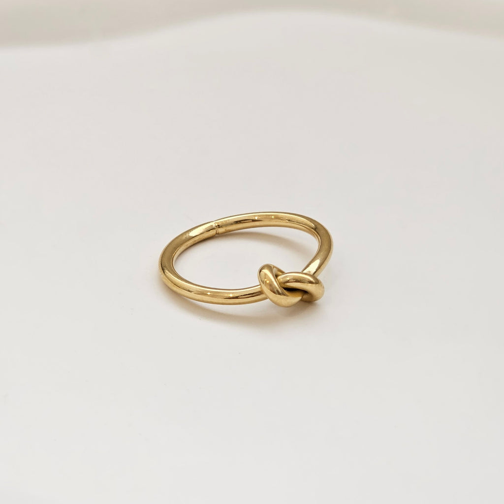 Knot Ring Gold I Love Knot Ring I Safana Jewellery