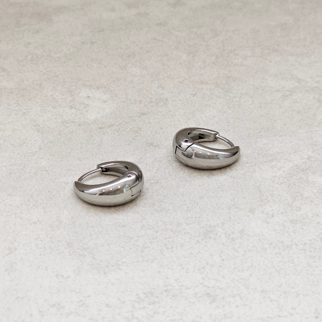 Small Silver Hoops 18mm