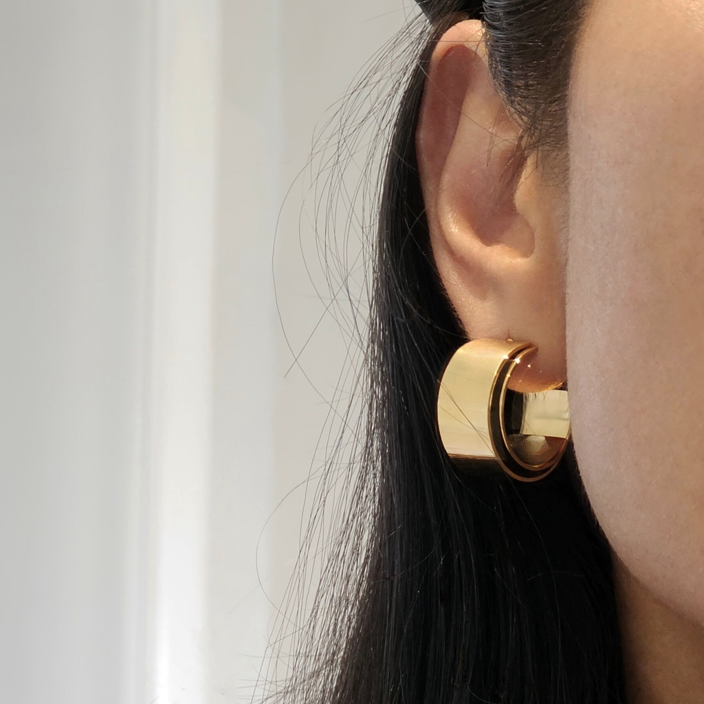 Double Layer Gold Hoops