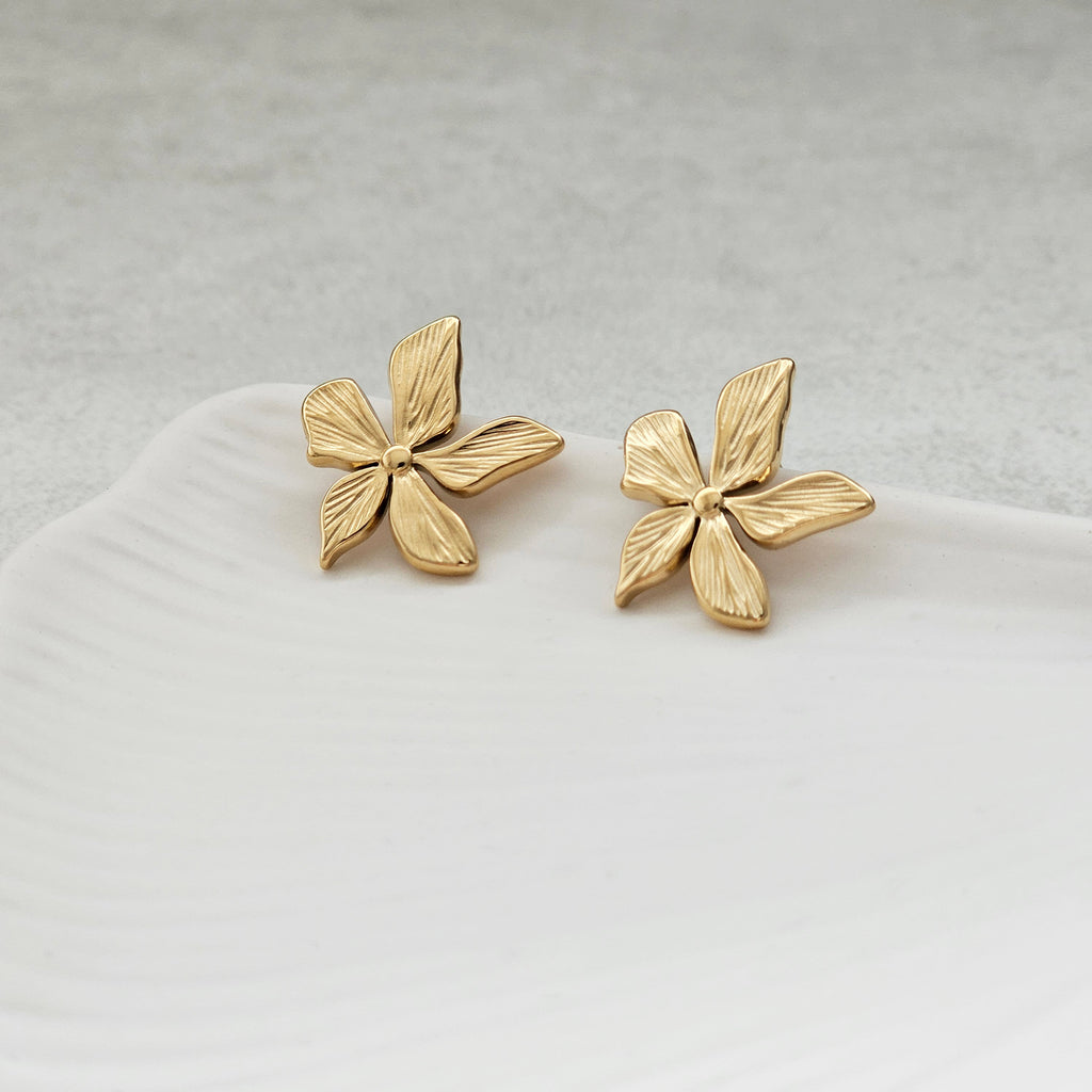 Flower Earrings tarnish free