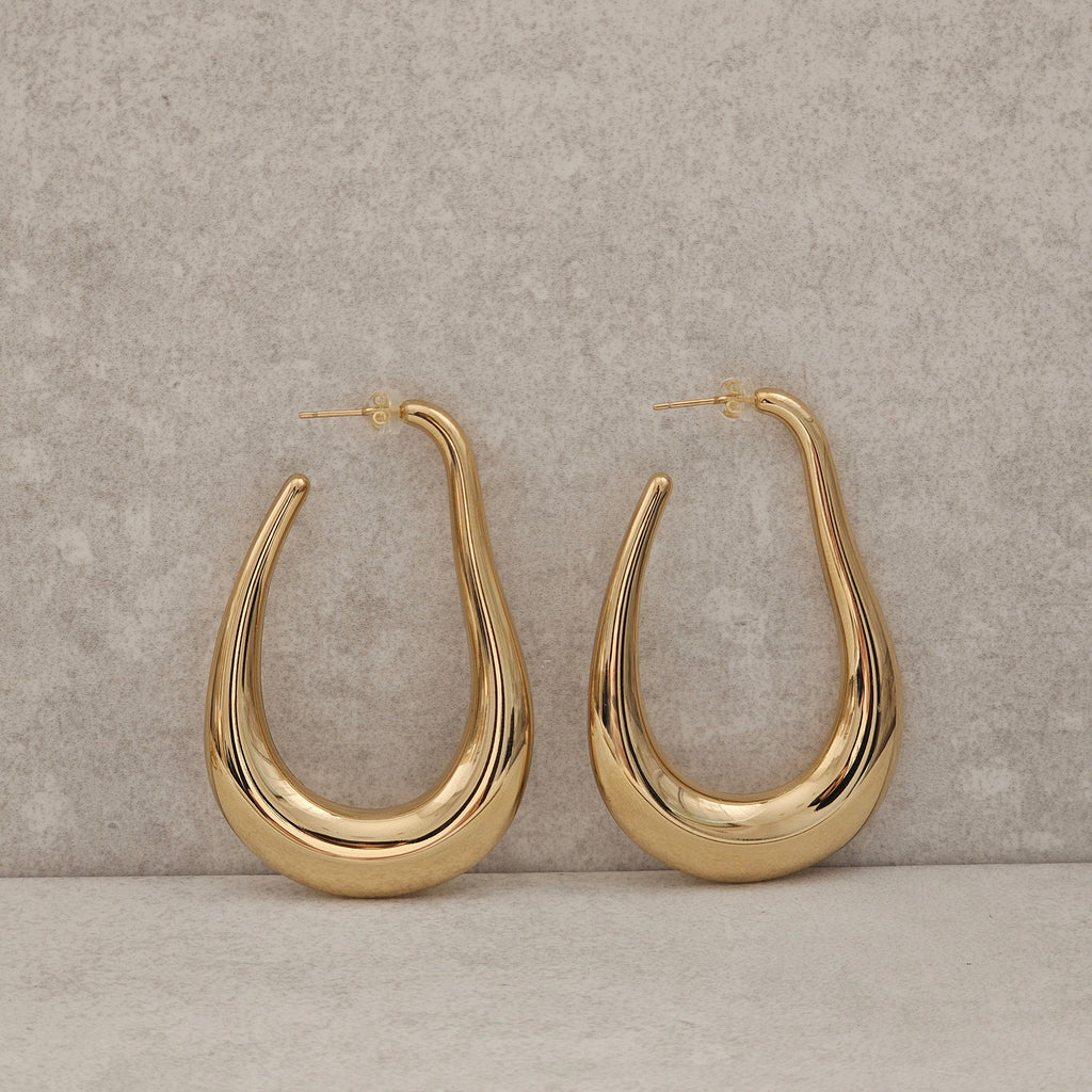 Large Gold Hoops I Non Tarnish Gold Hoops I Safana Jewellery