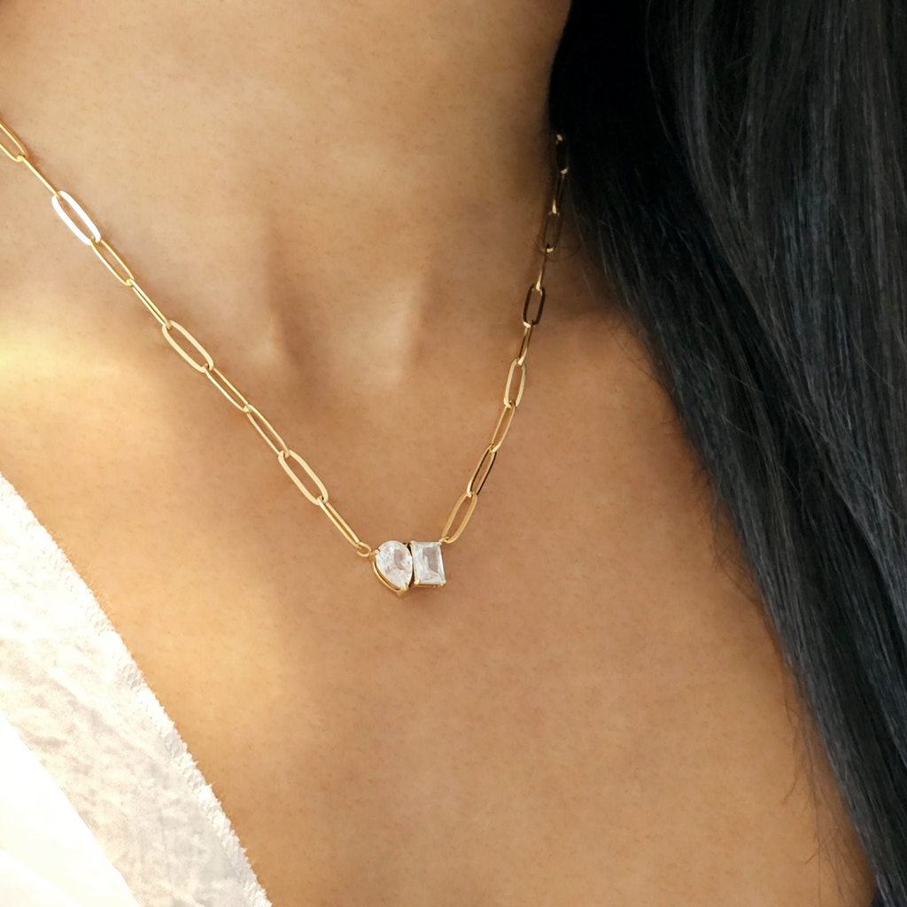 Rectangular Teardrop Necklace