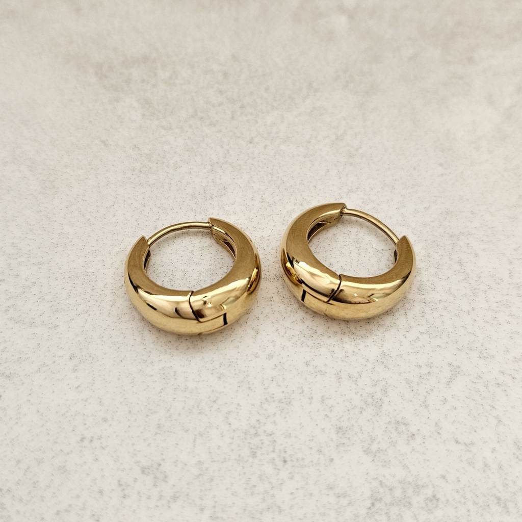 Small Gold Hoops 18mm, minimalist gold hoops tarnish free