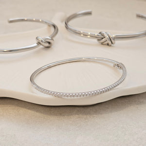 Double Knot Bangle Silver