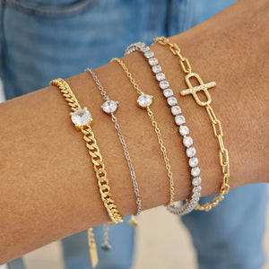 dainty gold stacking bracelets, womens gold stacking jewellery, tennis braceletDainty Round Tennis Braceletdainty gold stacking bracelets, womens gold stacking jewellery, tennis bracelet