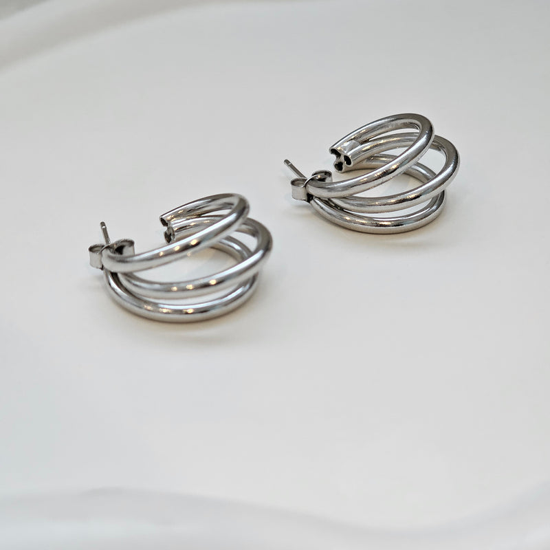 Silver Hoops Ezra