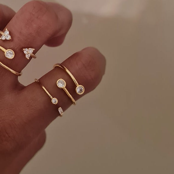 Delicate Gold Stacking Rings I Women's Stacking Rings I Safana